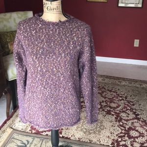 I.V.Y. purple sweater with colored nubbies